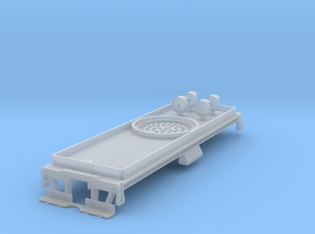 N ATSF 12K Tender Chassis in Smooth Fine Detail Plastic