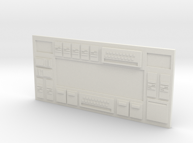 HO Scale Long Sci-Fi Wall in White Natural Versatile Plastic
