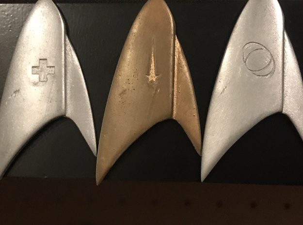 Star Trek Discovery Badge (Command) in White Processed Versatile Plastic