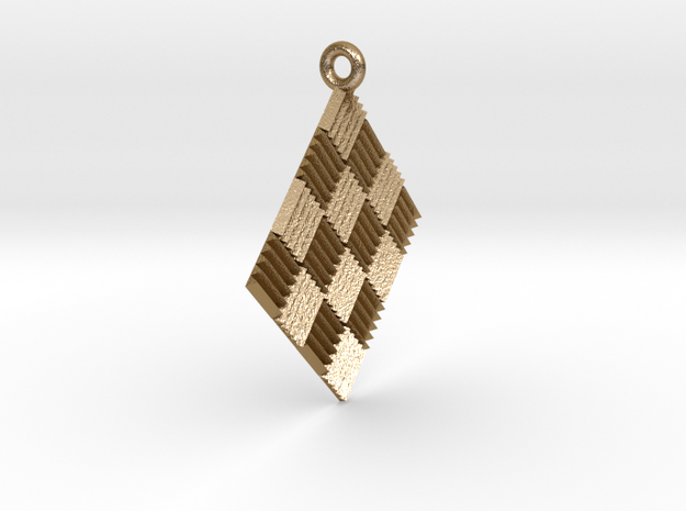 Triangl Reflrctors Pendant in Polished Gold Steel