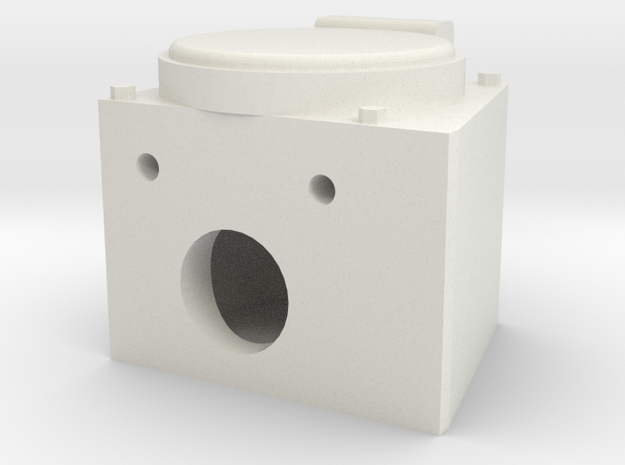 Faux angled MU box 1.5" scale in White Natural Versatile Plastic
