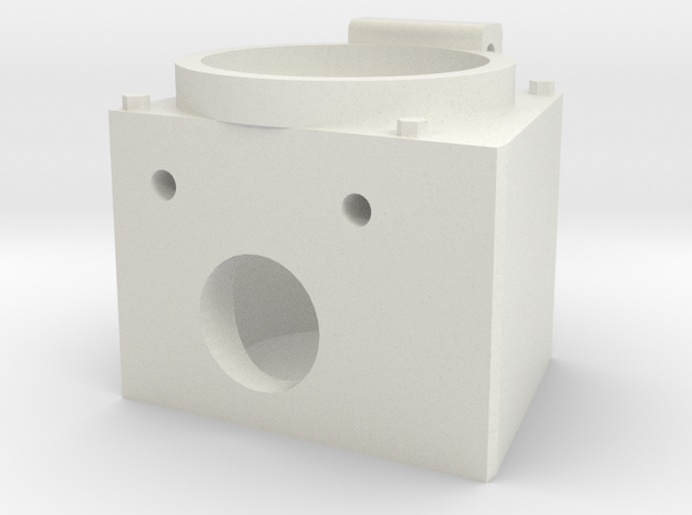 Angle MU Box for 12 pin connector 1.5" scale in White Natural Versatile Plastic