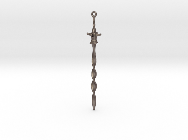 Firelink Coiled Sword in Polished Bronzed-Silver Steel