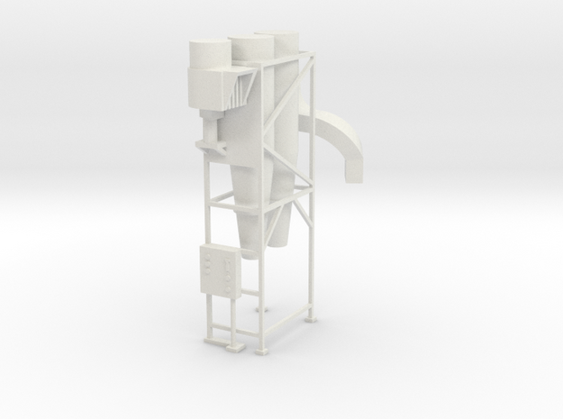 Cyclone Dust Collector - 48:1 'O' Scale in White Natural Versatile Plastic
