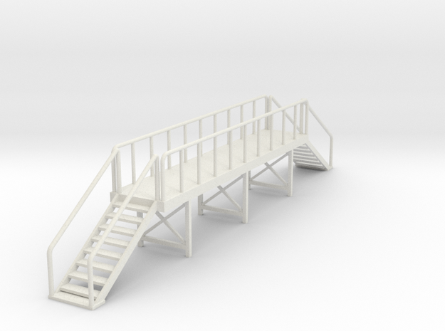 Service Walkway 25ft - 48:1 'O' Scale in White Natural Versatile Plastic