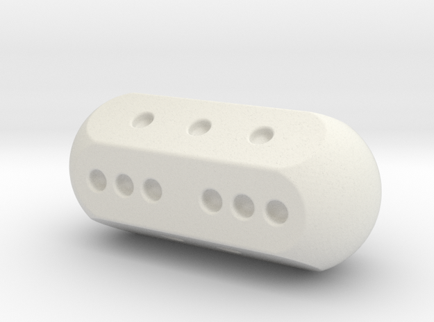 Pill Dice in White Natural Versatile Plastic