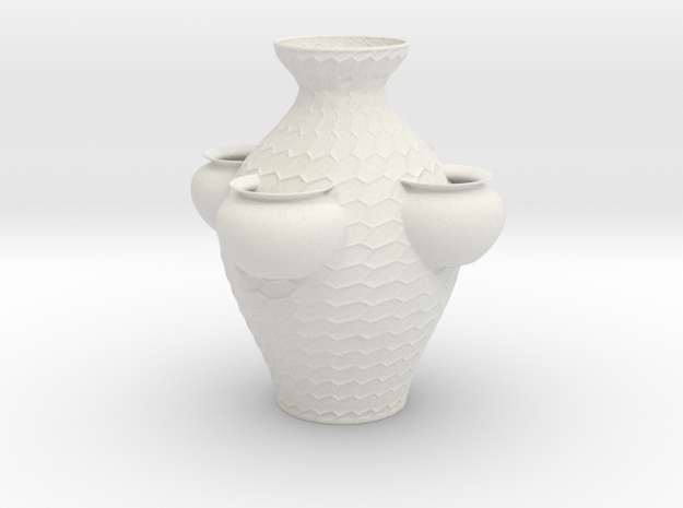 Vase MPP1013 in White Natural Versatile Plastic
