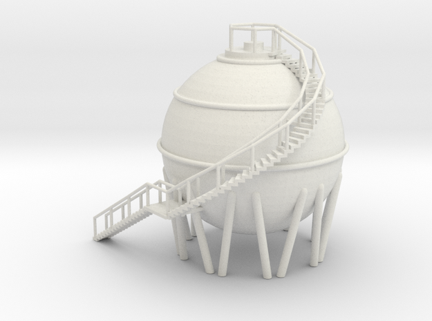 Spherical Chemical Tank 'O' 48:1 Scale in White Natural Versatile Plastic