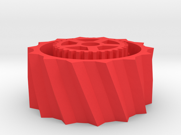 Steam Combine Drive Wheel in Red Processed Versatile Plastic