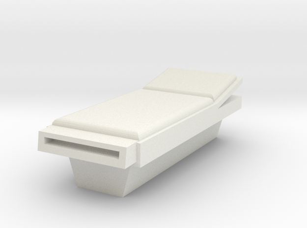 HO Scale Incline Bed in White Natural Versatile Plastic