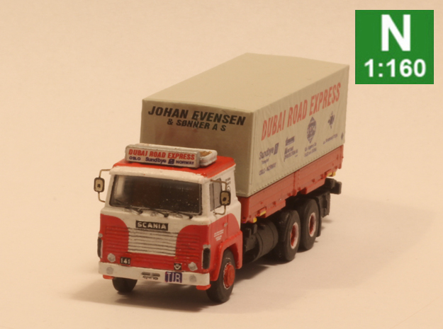 Scania 141 chassis Sleeper cab (1:160 scale) in Smooth Fine Detail Plastic