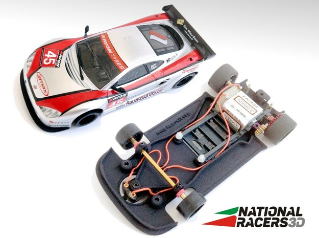 3D Chassis - Ninco Ascari KZ1 (AW/SW) in Black Natural Versatile Plastic