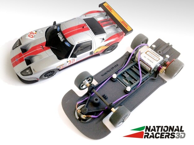 3D Chassis - NINCO Ford GT (AW/SW) in Black PA12