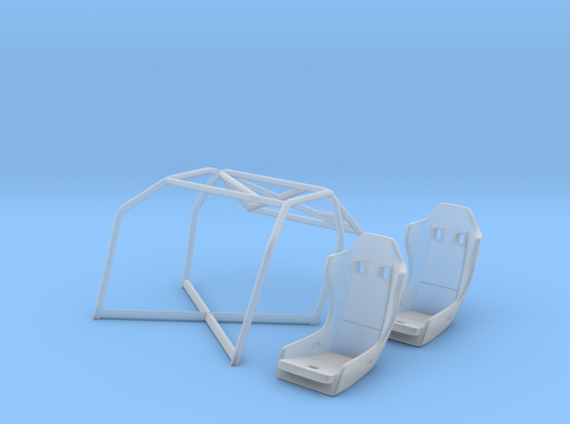 03-C3-89 1989 Corvette Challenge roll cage/seats in Smooth Fine Detail Plastic