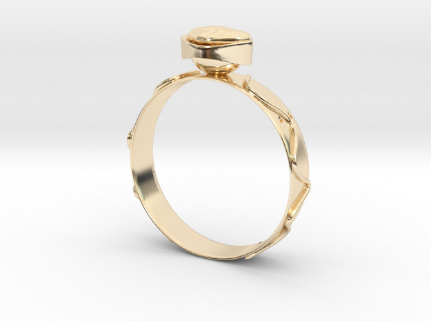 GoldRing version3b "Heart" holes in 14K Yellow Gold