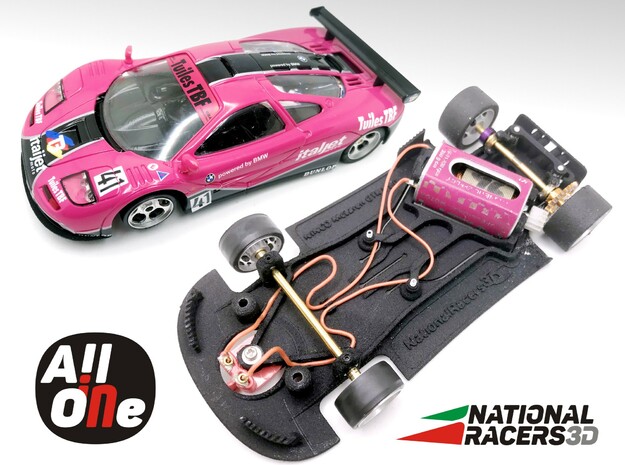 Chassis - NINCO McLaren GTR (Anglewinder AiO) in Black PA12