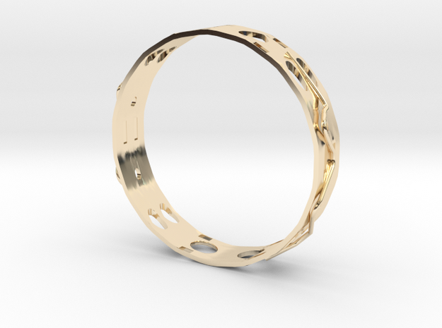 Gold Ring in 14k Gold Plated Brass