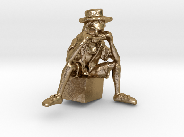 Street Harmony - Sculpted in Virtual Reality in Polished Gold Steel
