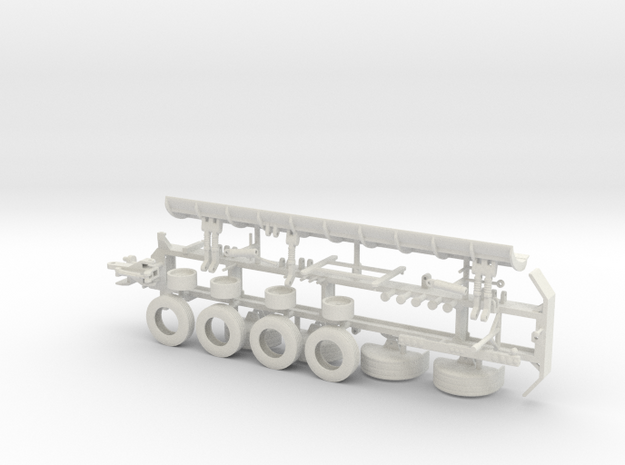 1/50th Tow Plow Trailer Frame in White Natural Versatile Plastic