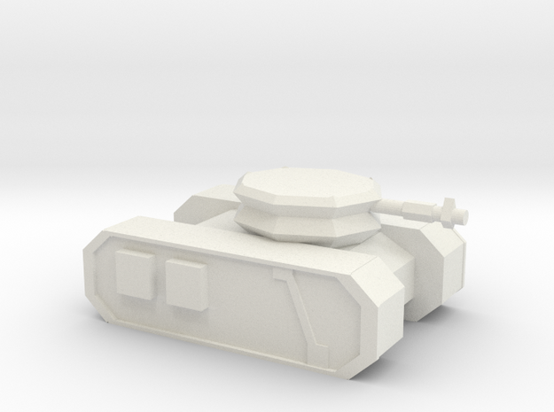 Sci-fi Tank 2 in White Natural Versatile Plastic