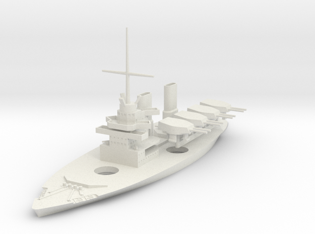 1/700 Enforcer-Class River Dreadnought in White Natural Versatile Plastic