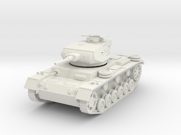 PV163E Pzkw IIIJ Medium Tank (1/30) in White Natural Versatile Plastic