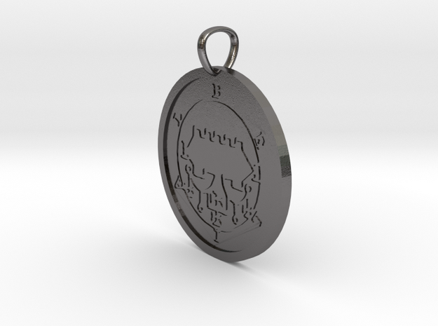 Belial Medallion in Polished Nickel Steel