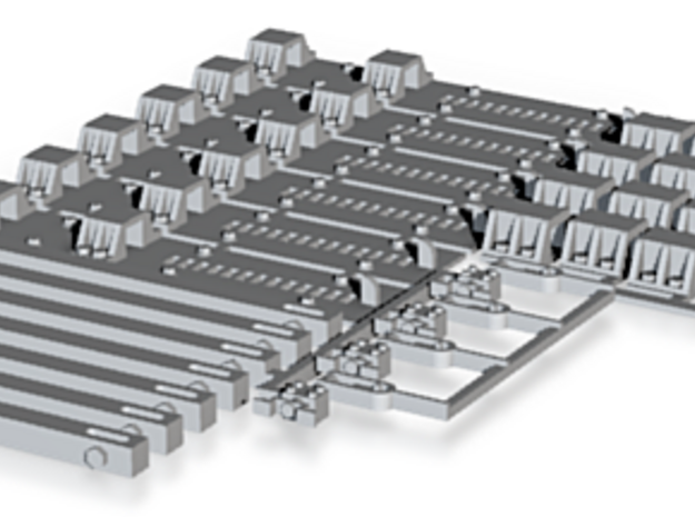 Transfer Bridge Parts - S Scale in Tan Fine Detail Plastic