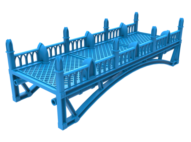 Tabletop Bridge - Long in White Natural Versatile Plastic: Small