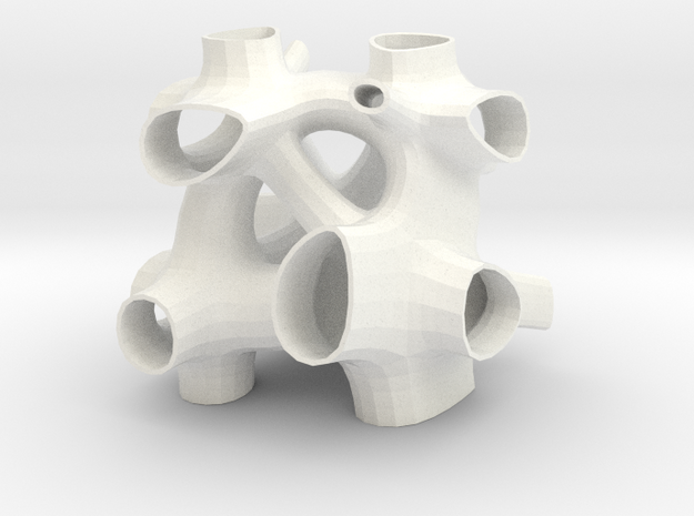 Vorospace Sculpture - Version 5 in White Processed Versatile Plastic