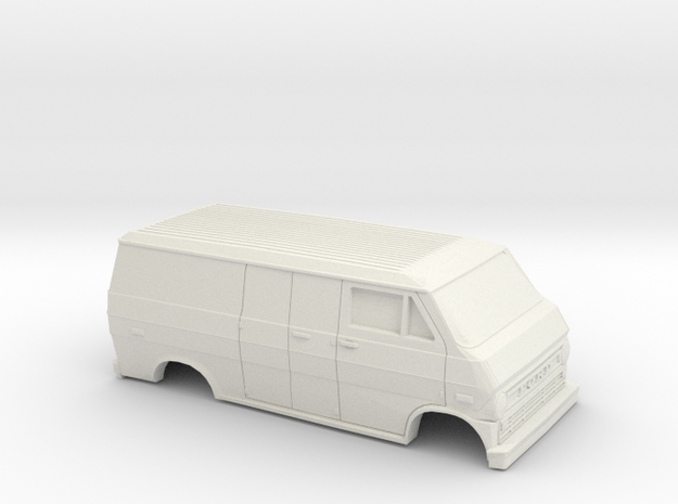 1/32 1972-74 Ford Econoline Delivery Van Shell in White Natural Versatile Plastic