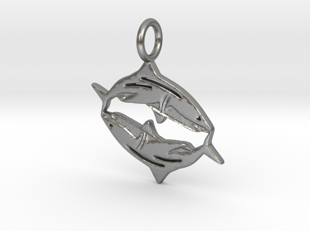 Pisces Shark in Natural Silver