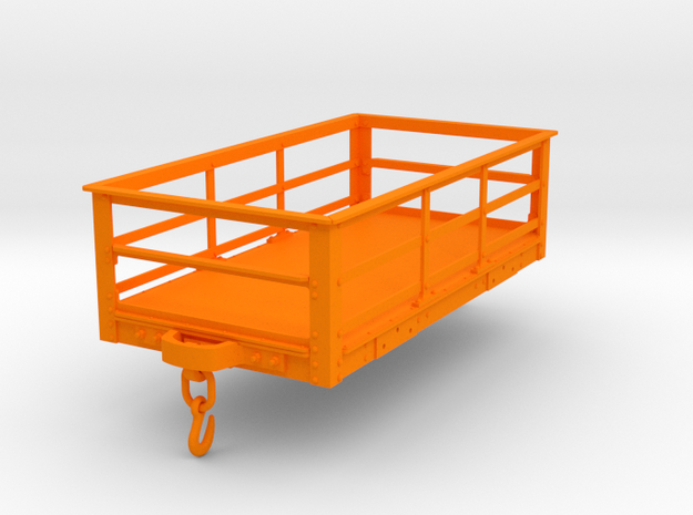 FRC11 Festiniog 2Ton Slate Wagon, Rail Spine (SM32 in Orange Processed Versatile Plastic