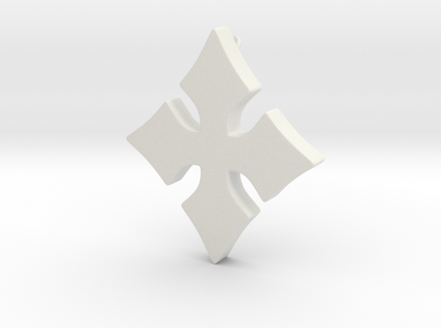 Cosplay Charm - Cross in White Natural Versatile Plastic