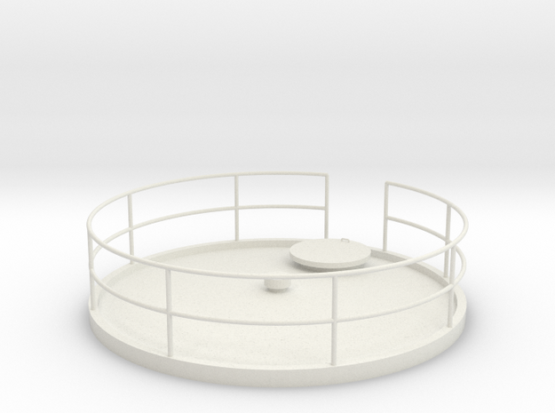'O Scale' -Storage Tank Top for 3" PVC in White Natural Versatile Plastic
