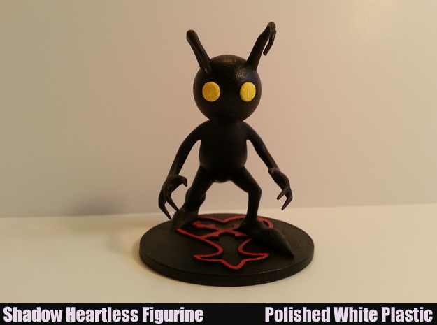 Shadow Heartless Figurine in White Processed Versatile Plastic