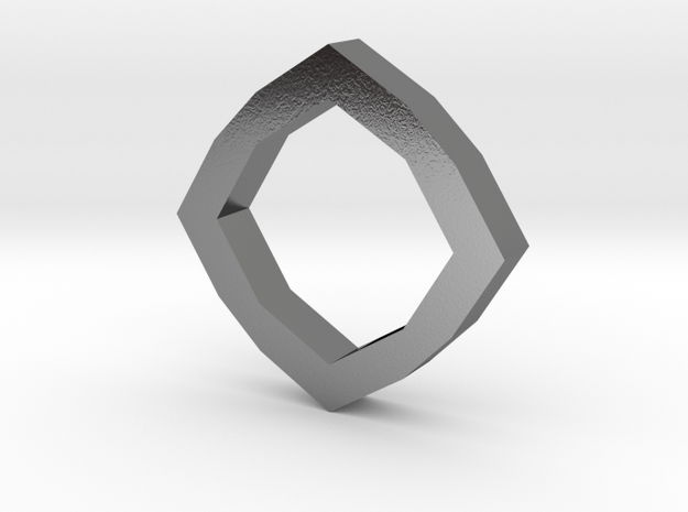f110 grid octagon ring 1 gmtrx in Polished Silver