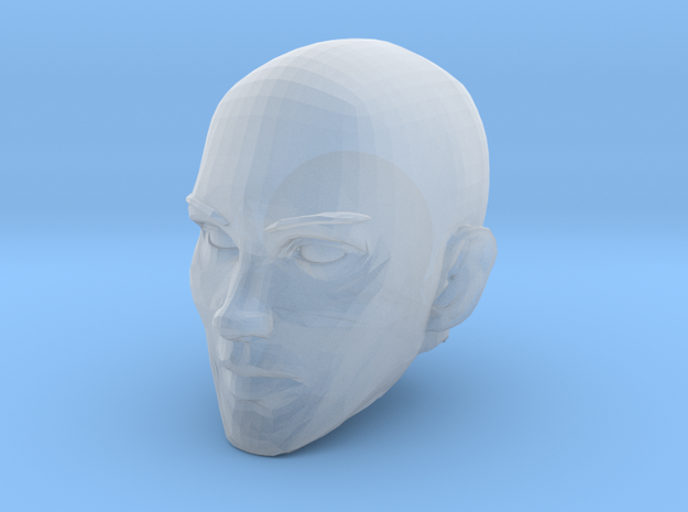 Female Head Bald in Smooth Fine Detail Plastic