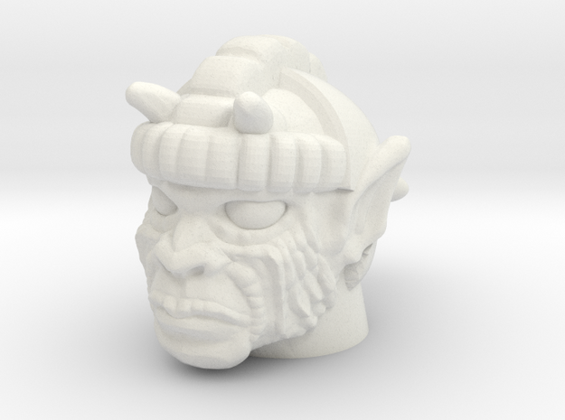 Mace Ape Head - Multisize in White Natural Versatile Plastic: Medium