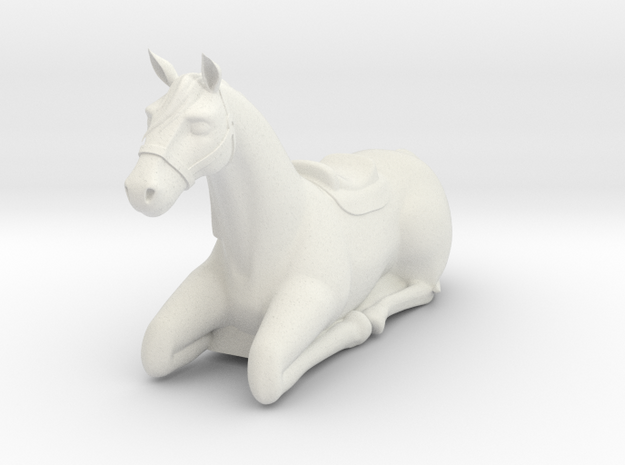 laying horse in White Natural Versatile Plastic