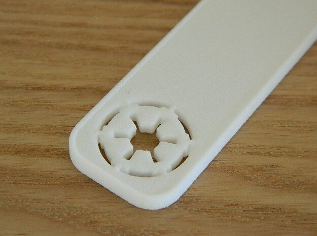 Key Fob - Imperial Symbol in White Natural Versatile Plastic
