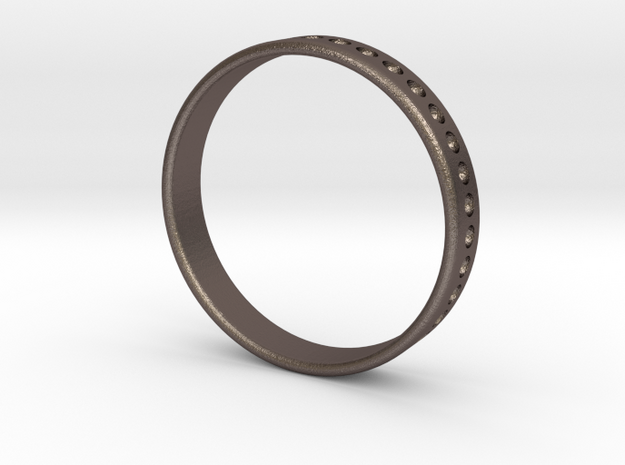 Divit Ring 4mm in Polished Bronzed-Silver Steel: 11 / 64