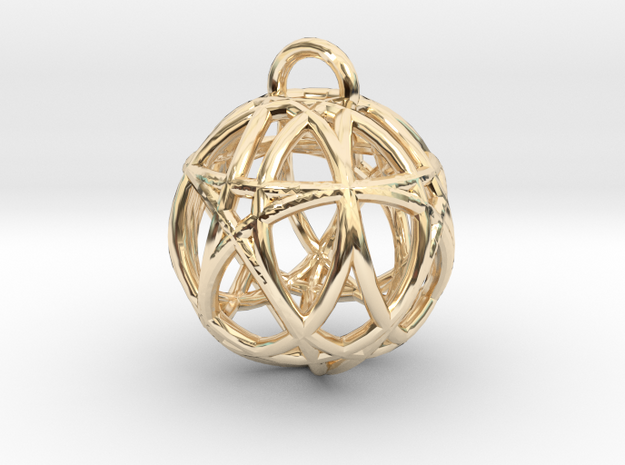 Universependant in 14k Gold Plated Brass