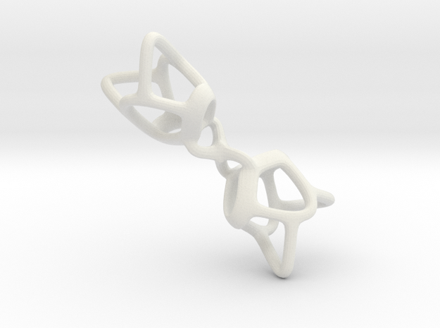 M098_TB10.163  Multihandle tetrahedron  in White Natural Versatile Plastic