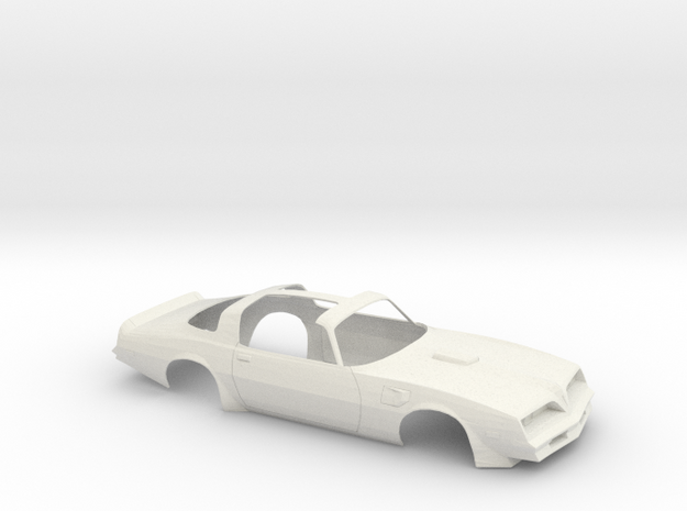 1/14 1977 Pontiac Firebird Trans Am T-Top Shell in White Natural Versatile Plastic