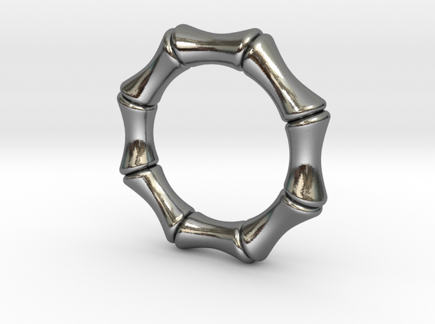 bamboo 5mm Ring in Polished Silver
