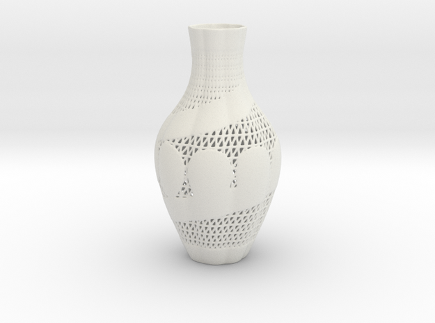 Vase 10433 in White Natural Versatile Plastic