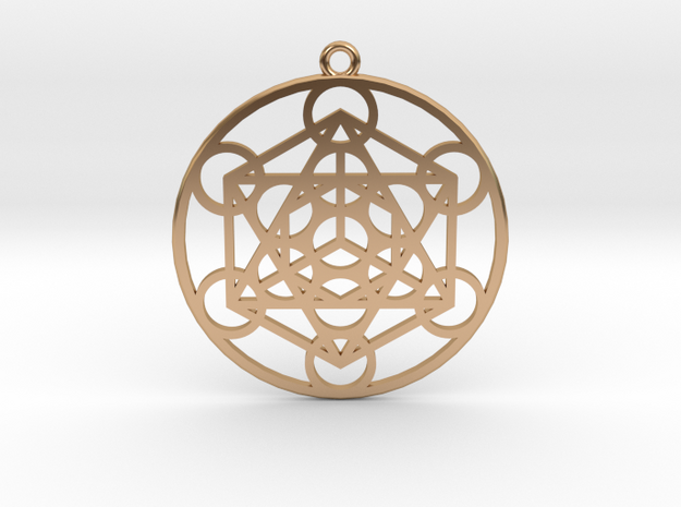 Metatron´s Cube in Polished Bronze