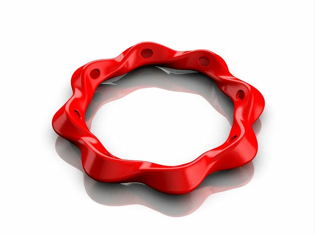 Twist bracelet 70 in Red Processed Versatile Plastic