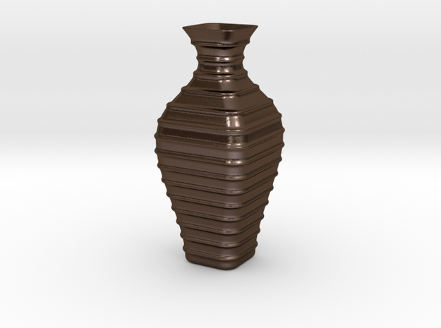 Vase-19 in Polished Bronze Steel